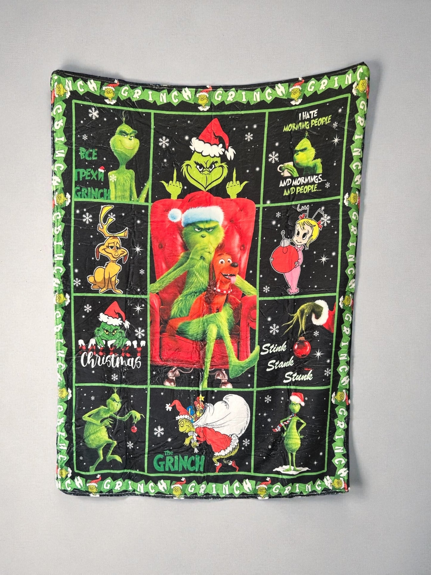 Cobija Grinch 130 cm x 110 cm