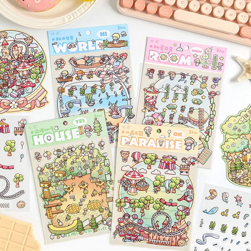 Set de stickers para diseñar espacios - 4 espacios