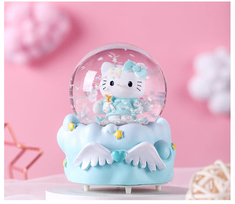 Bola de nieve Hello Kitty con luz 10 cm