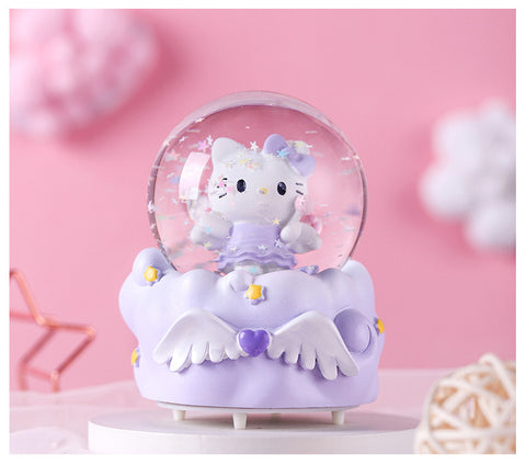 Bola de nieve Hello Kitty con luz 10 cm