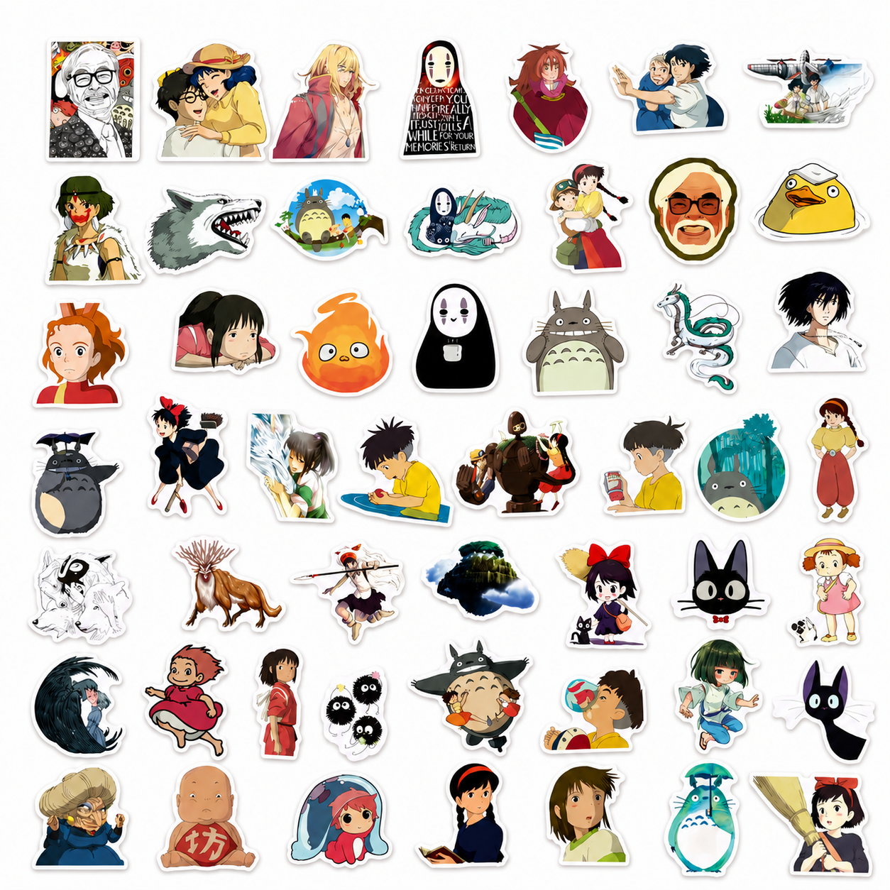 Set 50 stickers Studio Ghibli
