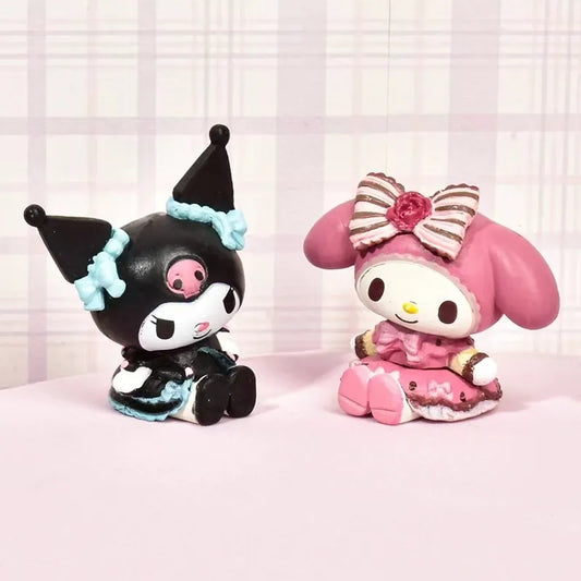 Set de 5 figuras Kuromi y My Melody 3-4 cm