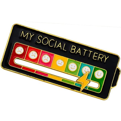Broche "My social Battery"
