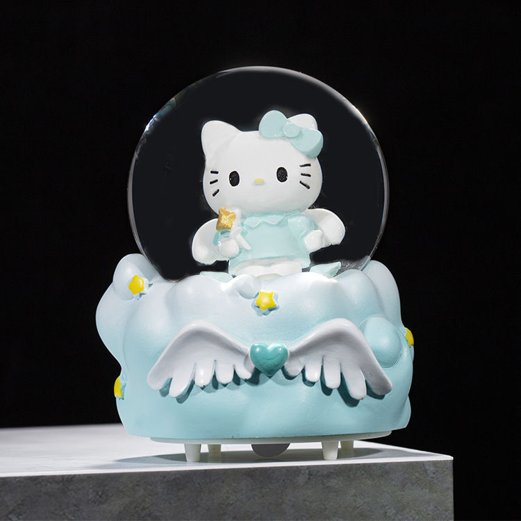 Bola de nieve Hello Kitty con luz 10 cm