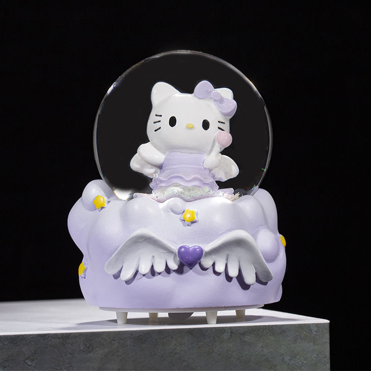 Bola de nieve Hello Kitty con luz 10 cm