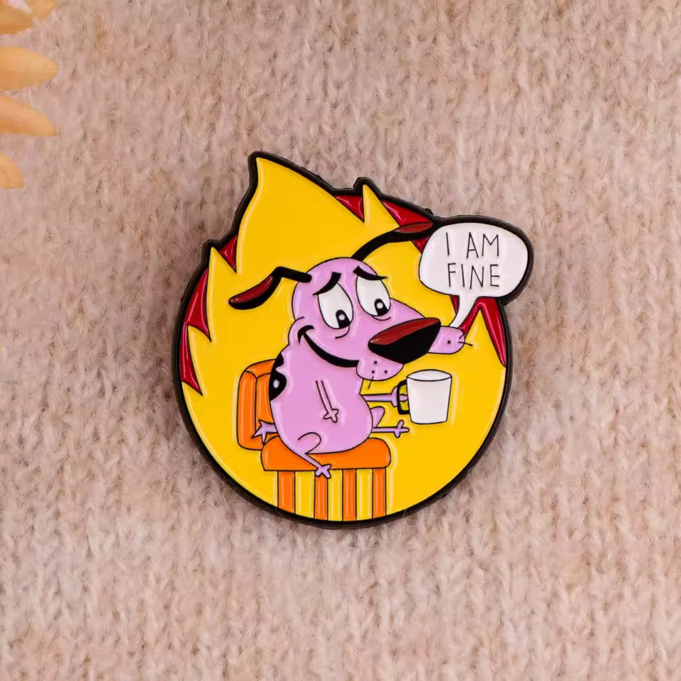 Pin Coraje Perro Cobarde