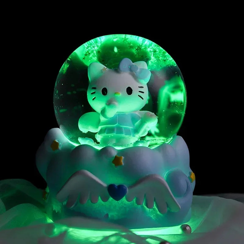 Bola de nieve Hello Kitty con luz 10 cm