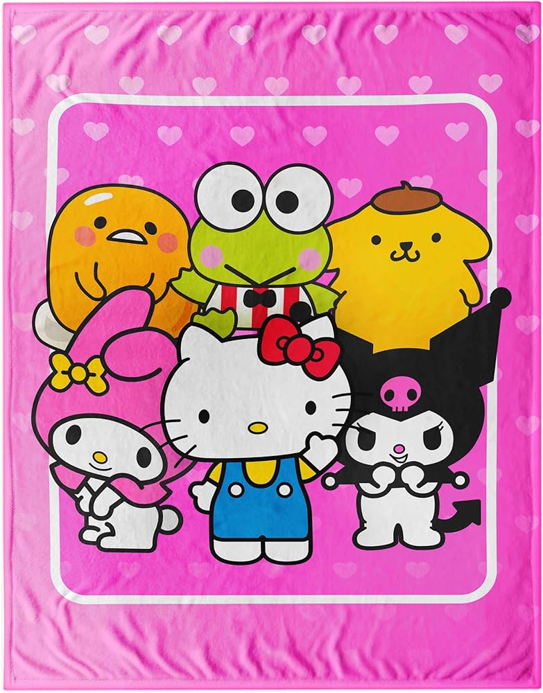 Cobija personajes Sanrio 150 cm x 115 cm