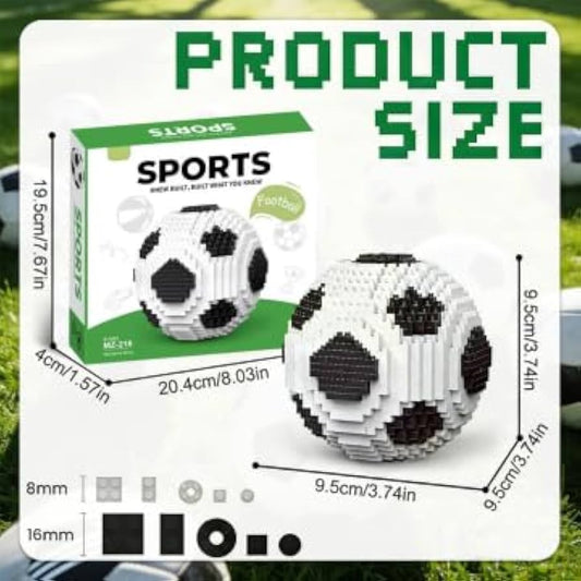 Set de bloques para armar pelota de fútbol 10 cm