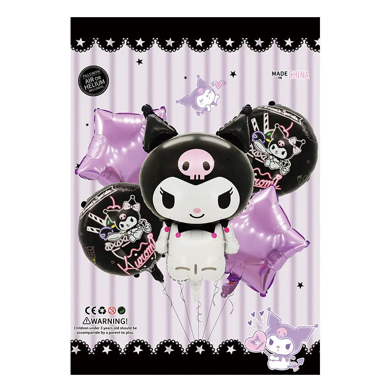 Set de 5 globos metálicos Kuromi