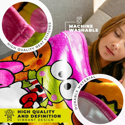 Cobija personajes Sanrio 150 cm x 115 cm