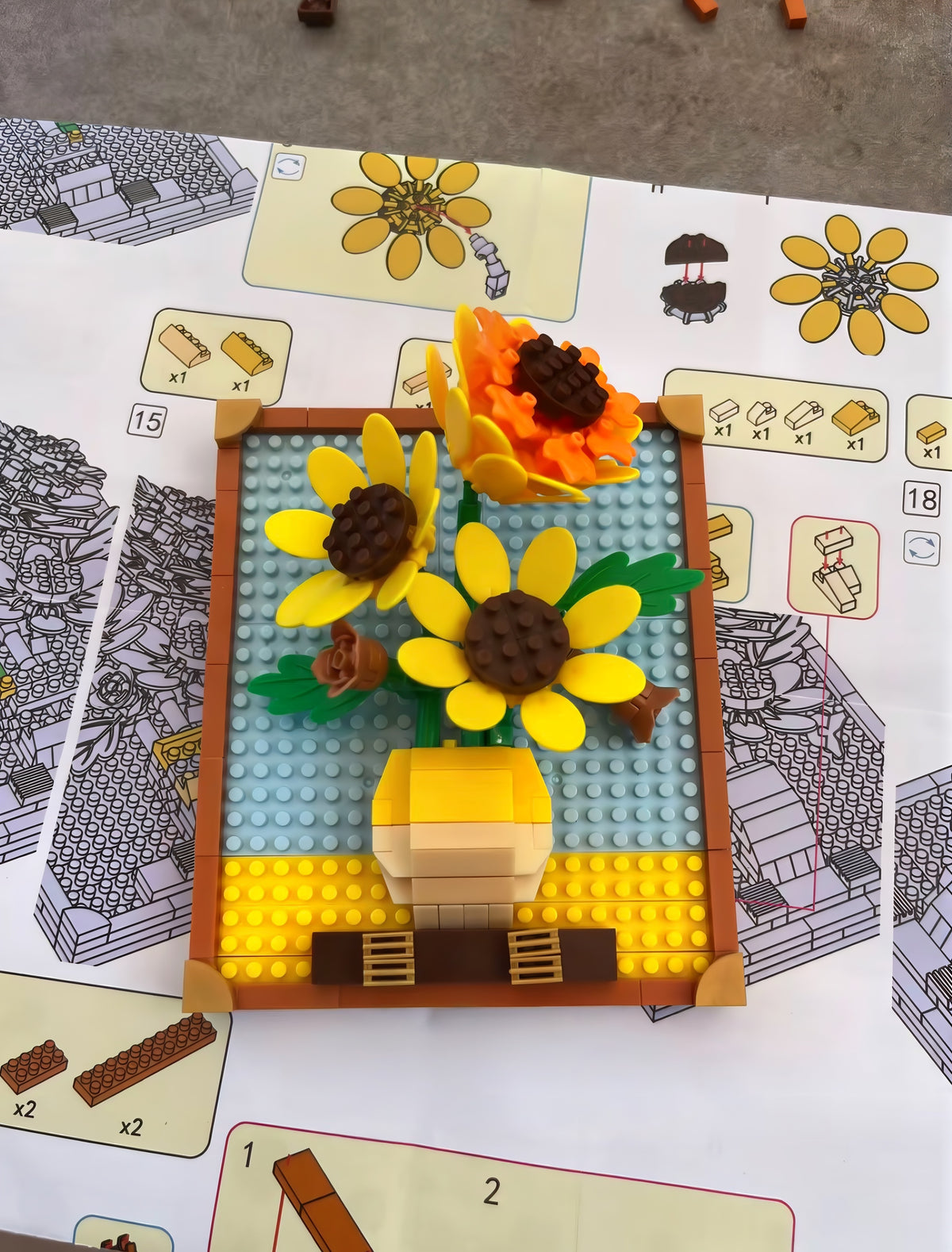 Bloques para armar Los girasoles van Gogh 9 x 6 x 11 cm