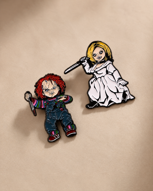 Set de pines de Chucky y Tiffany