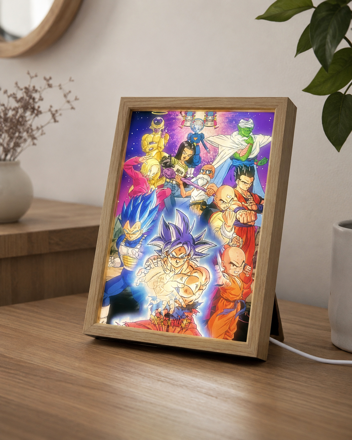 Cuadro con luz LED Dragon Ball