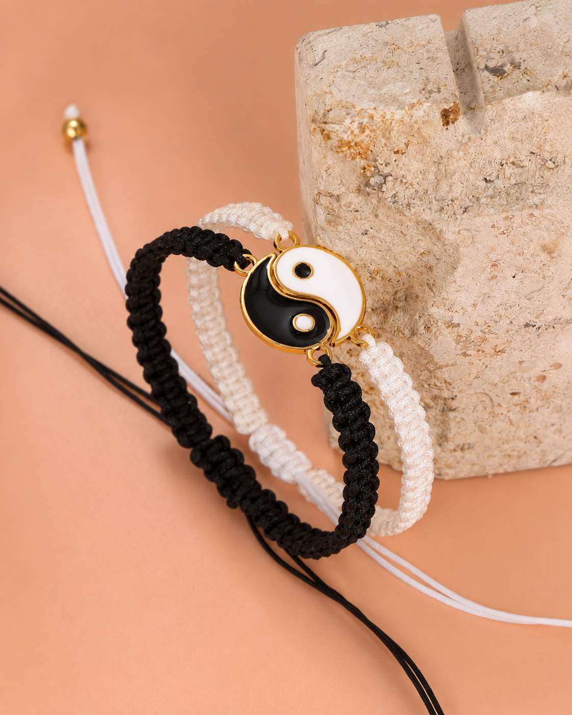 Set de pulseras ajustables Ying Yang