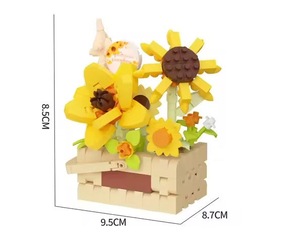 Set de bloques para armar de girasoles (394)