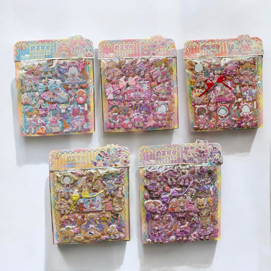 Set de stickers Sanrio de muñequitas para vestir 5 personajes