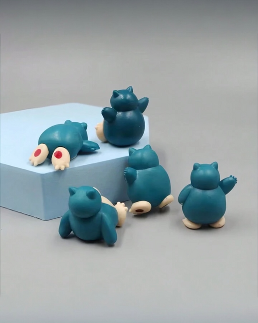 Set de 5 figuritas Snorlax 2-3 cm