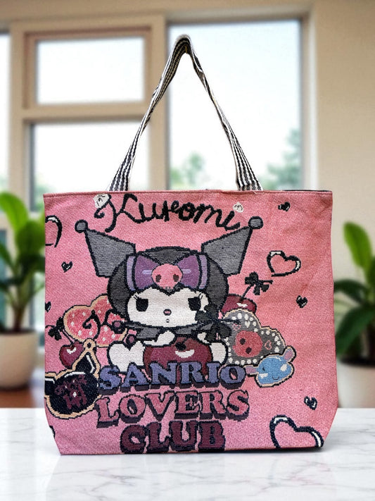 Tote bag Kuromi con zipper