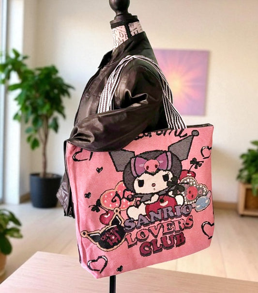 Tote bag Kuromi con zipper