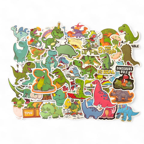 Set 50 stickers dinosaurios