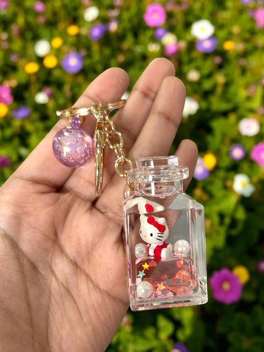 Llavero botellita Hello Kitty