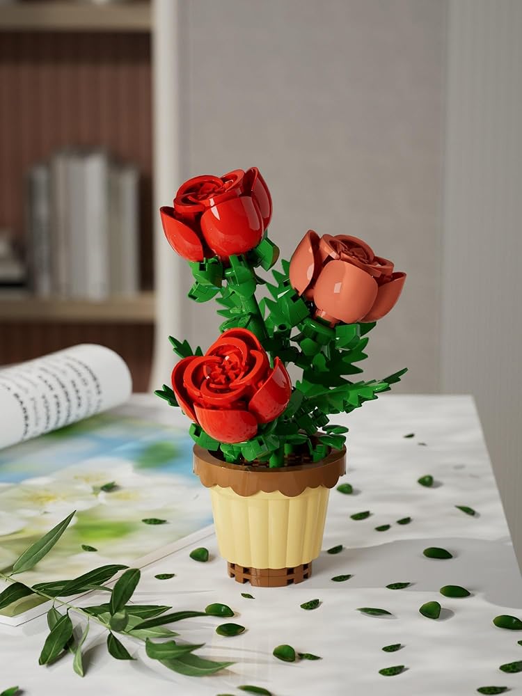 Set de bloques para armar de rosas (204 pcs)