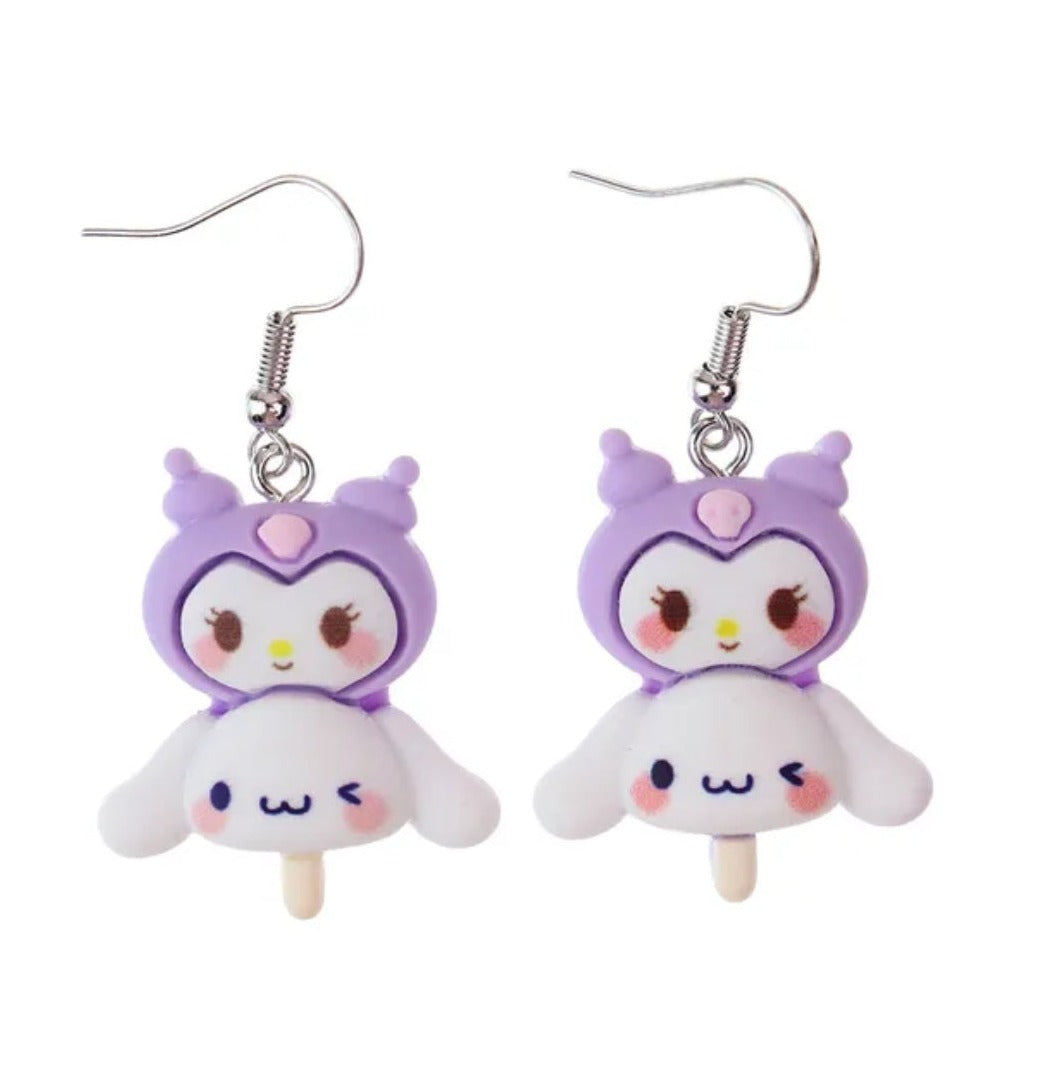 Aretes Kuromi x Cinnamoroll