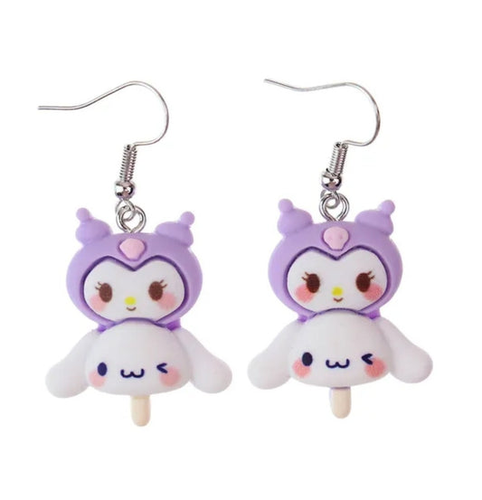 Aretes Kuromi x Cinnamoroll