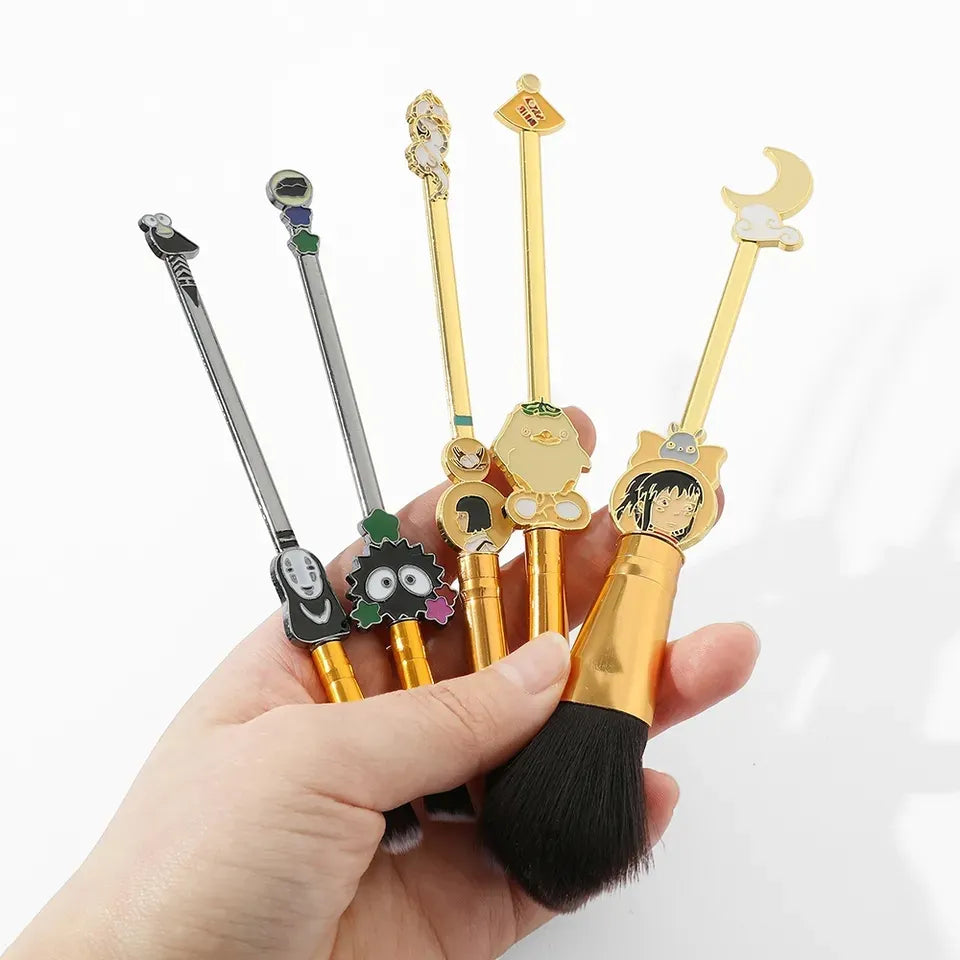 Set de 5 brochas para maquillaje Studio Ghibli