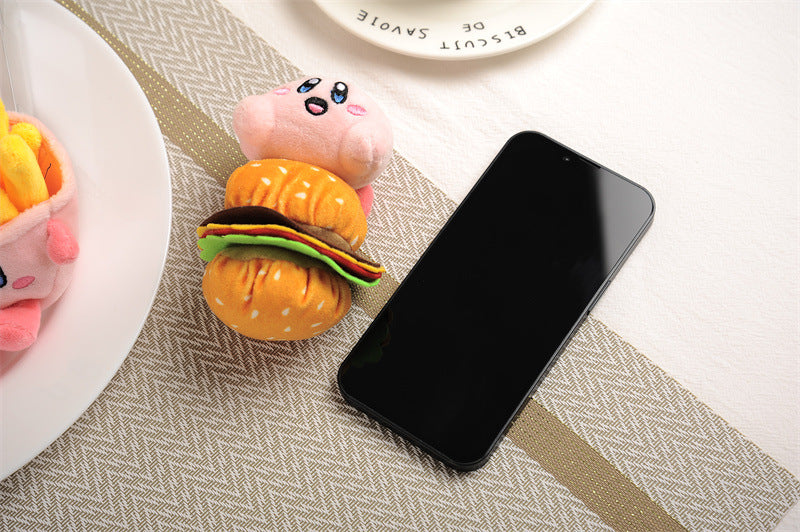 Llavero peluche Kirby hamburguesa