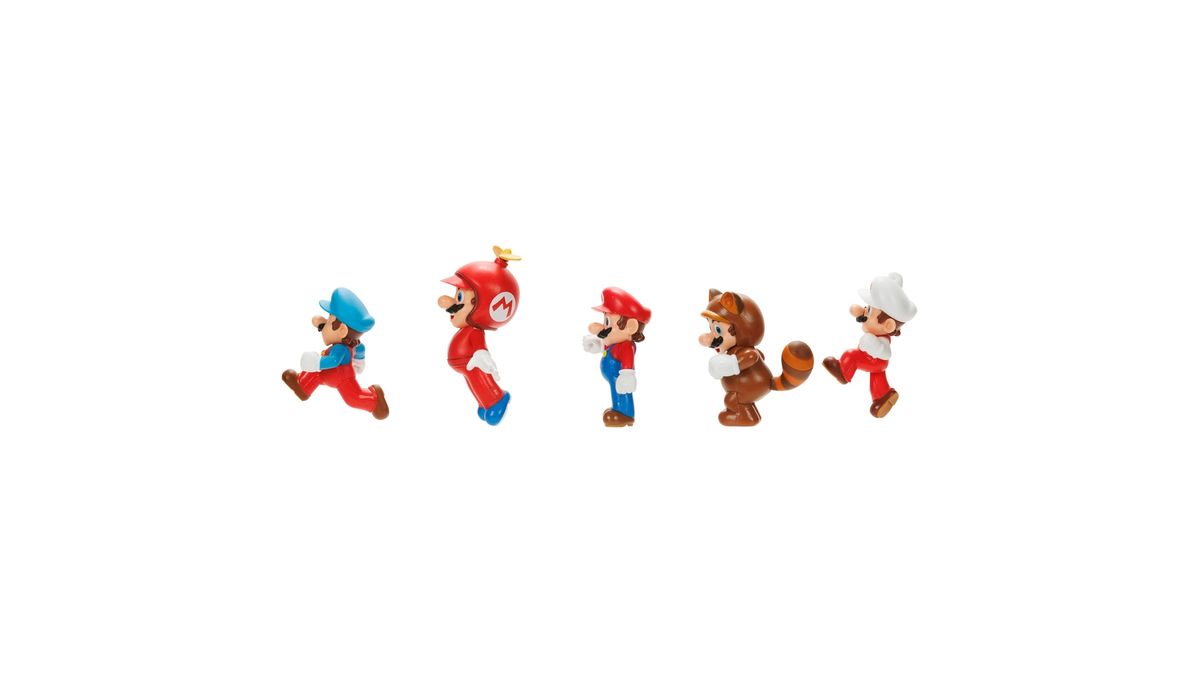 Pack de 5 figuras originales Super Mario 6.5 cm