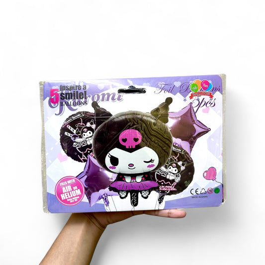 Set de 5 globos metálicos Kuromi
