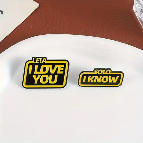 Set de pines Princesa Leia y Han Solo