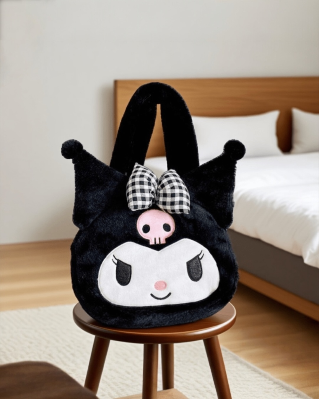 Bolso de Kuromi 30 cm x 28 cm