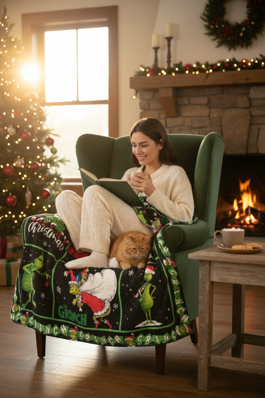 Cobija Grinch 130 cm x 110 cm