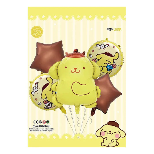 Set de 5 globos metálicos Pompompurin