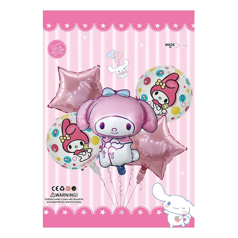 Set de 5 globos metálicos My Melody