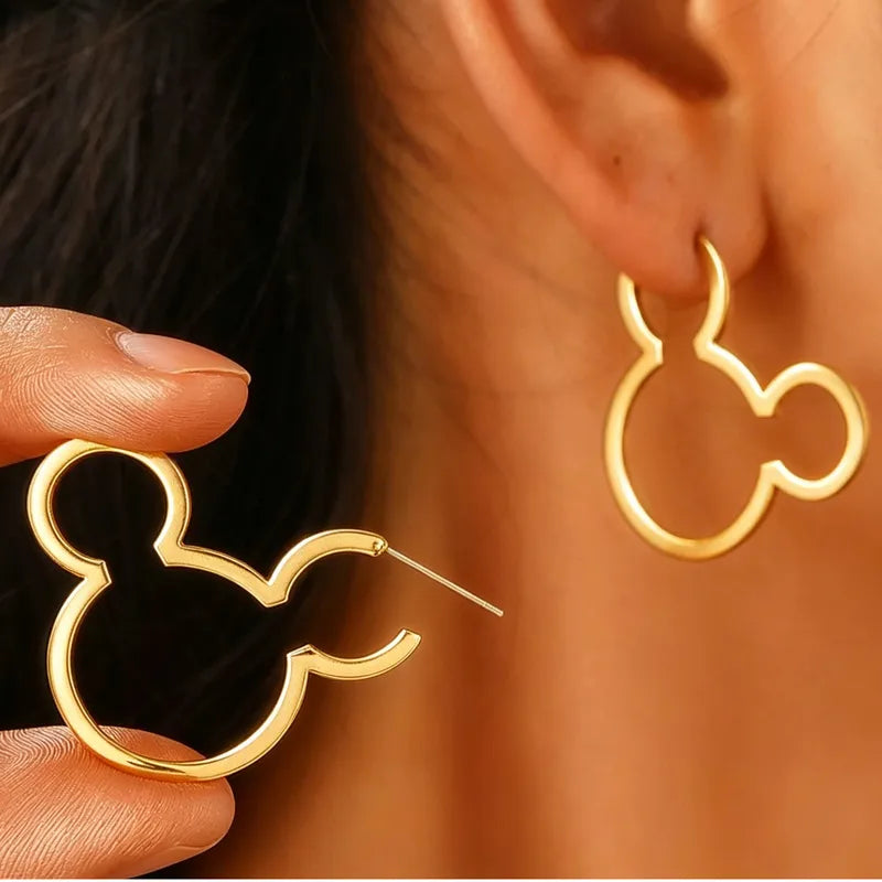 Aretes de Micket Mouse acero inoxidable