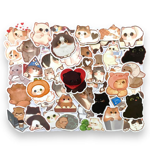 Set de 50 stickers gatitos