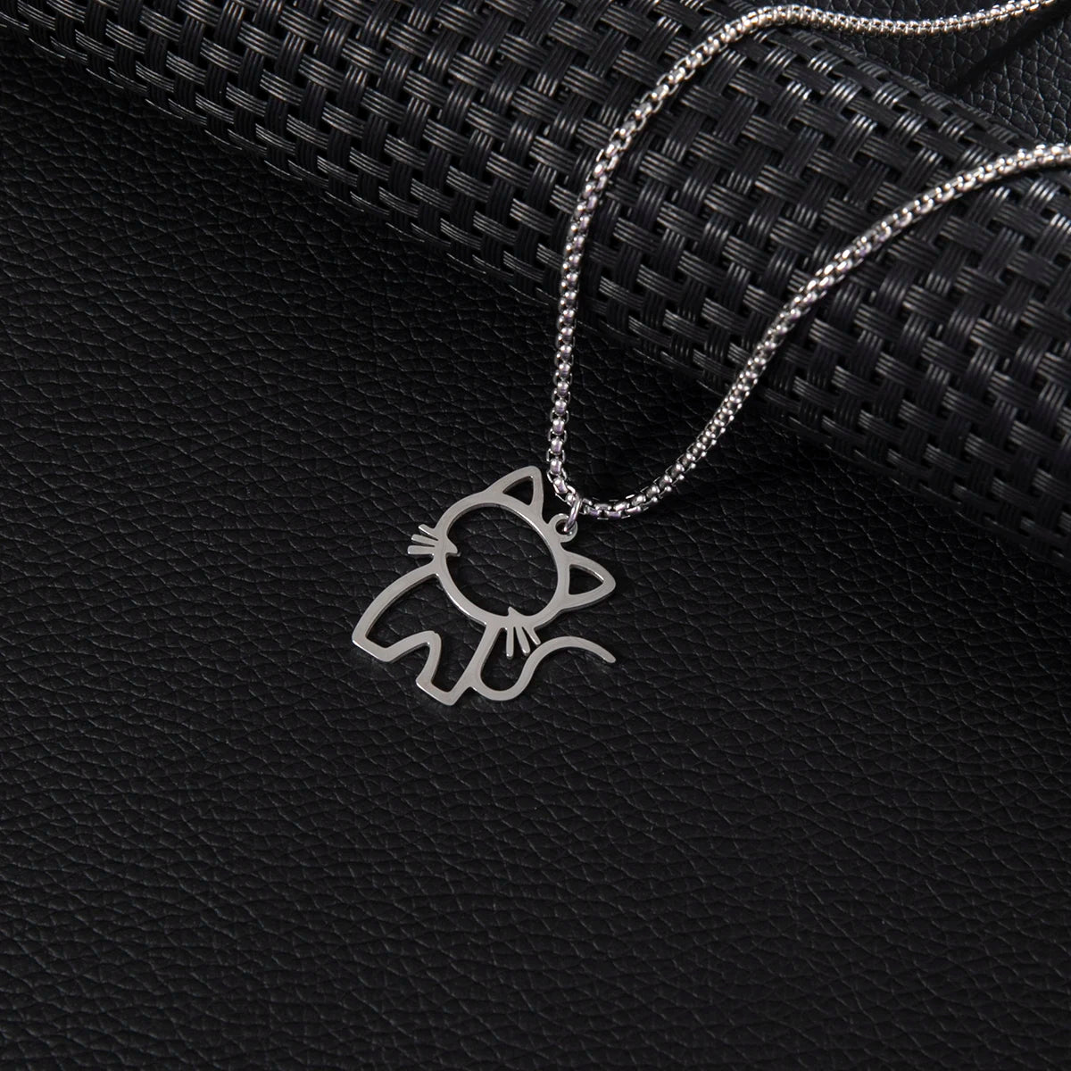 Collar gatito acero inoxidable