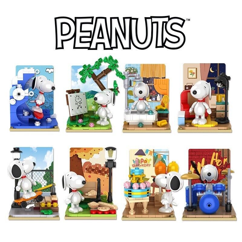 Blind box original de bloques para armar de Snoopy