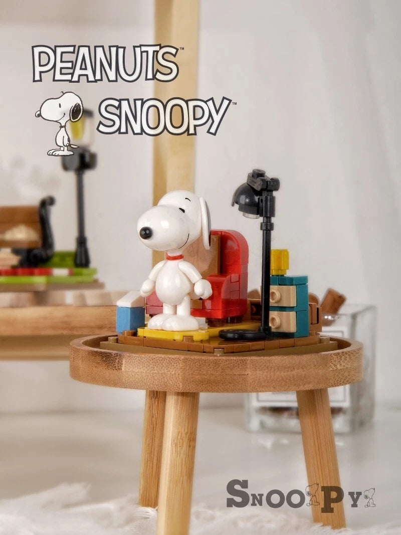 Blind box original de bloques para armar de Snoopy