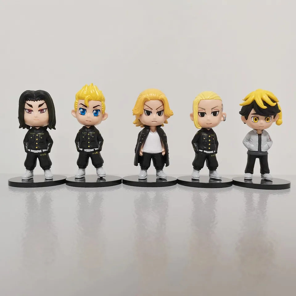 Set de 5 figuras Tokyo Revengers 7 cm