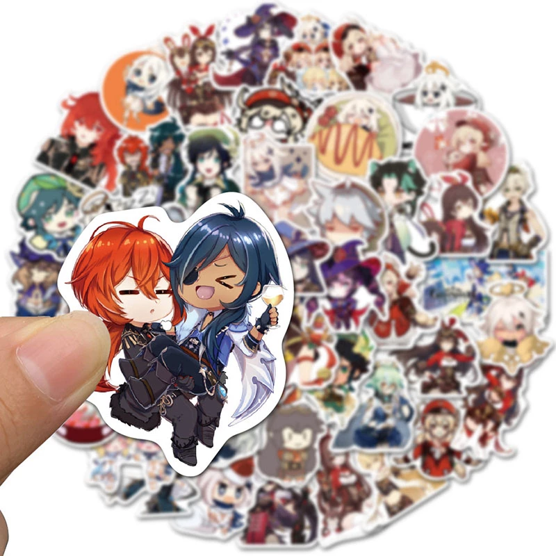 Set de 50 stickers Genshin Impact