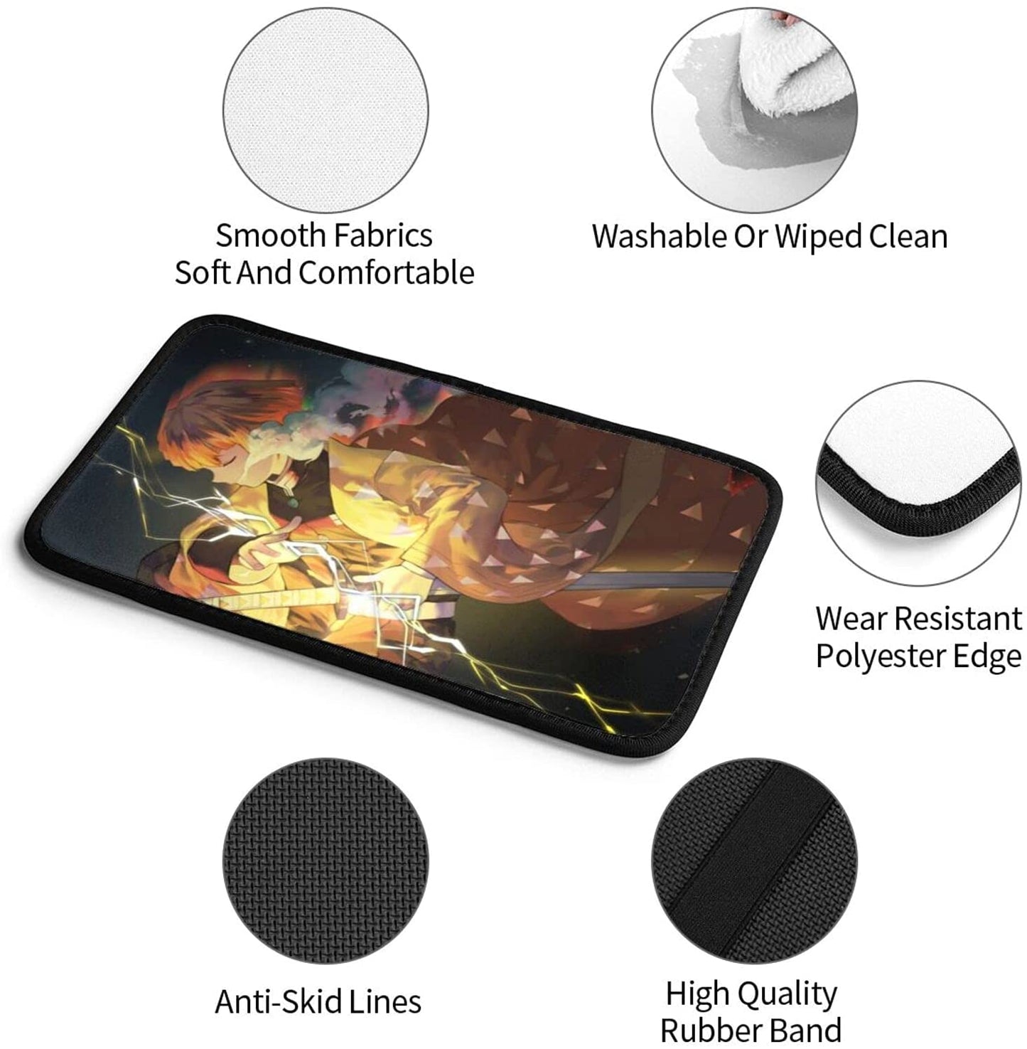 Funda apoyabrazos para auto Zenitsu Agatsuma