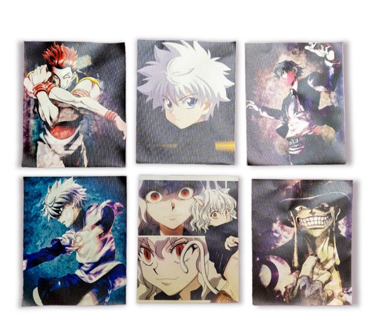 Set de 6 póster Hunter x Hunter en lienzo 20 x 25 cm (sin enmarcar)
