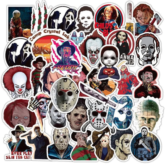 Set 50 stickers películas de horror clásicas