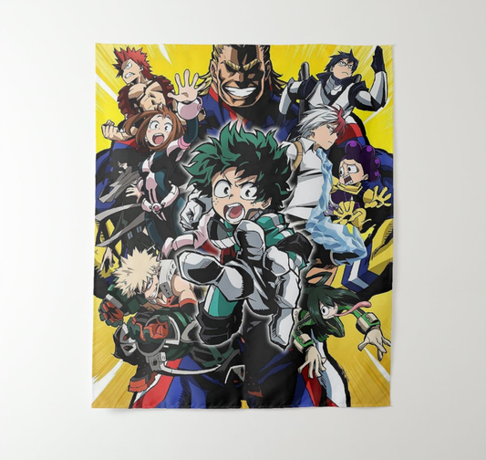 Tapiz de tela My Hero Academia 140 cm x 40 cm