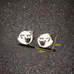 Aretes Boo Mario acero inoxidable